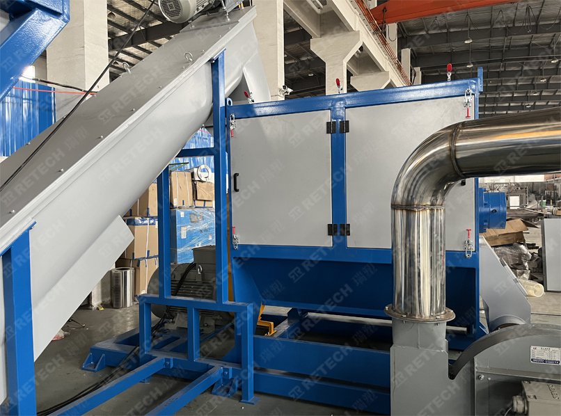 1000kg/hr LDPE LLDPE Línea de producción de trituración, lavado, exprimido y reciclaje de película